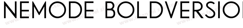 nemode BoldVersion 1字体转换